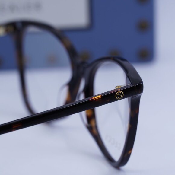 Gucci GG1360O 002 Cat Eye Eyeglasses - Dark Havana 53mm - Picture 10 of 12